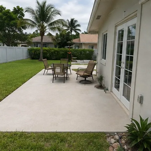 Concrete finish inspiration for a residential patio