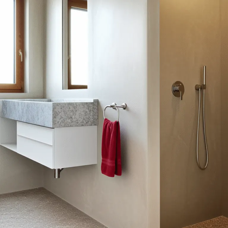 Microcement bathroom Hollywood FL including a seamless wall and floor finish