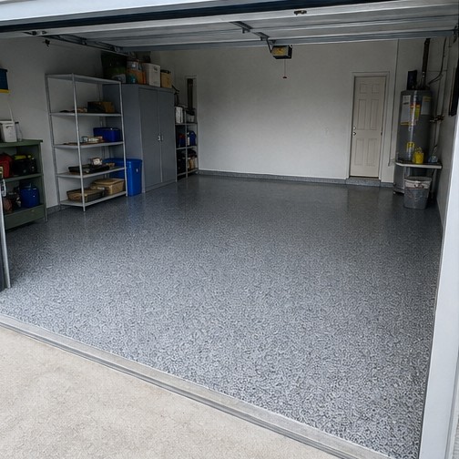 Finish inspiration for an epoxy garage floor
